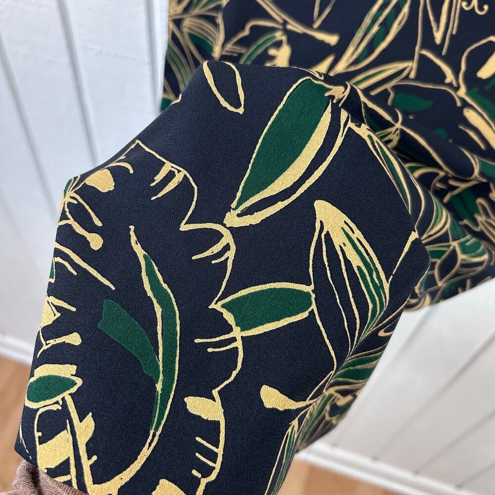 Pendleton Vintage Midi Skirt Blue Floral Straight Classic Size 10 - Picture 2 of 8
